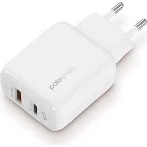 PSM75 Pd+Usb Smart Duvar Şarjı Type-C To Lightning Beyaz