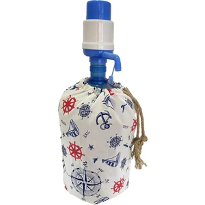 Vip Home Concept Damacana Kılıfı Jüt Büzgü Ipli Yıkanabilir Kılıf-Marin