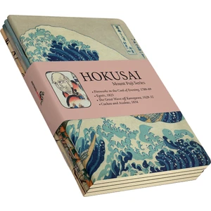 Hokusai 4'lü Defter Seti 1  Mount Fuji Series I  Çizgisiz  64 Sayfa  14X21CM