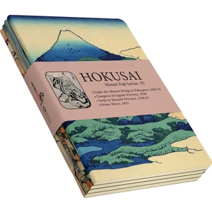 Hokusai 4'lü Defter Seti 4  Mount Fuji Series Iv  Çizgisiz  48 Sayfa  10,5X14CM