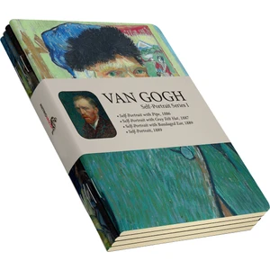 Van Gogh 4'lü Defter Seti 4  Selfportrait Series I  Çizgisiz  64 Sayfa  14X21CM