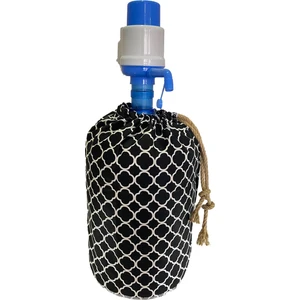 Vip Home Concept Damacana Kılıfı Jüt Büzgü Ipli Yıkanabilir Kılıf-Karaçatı