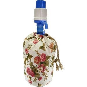 Vip Home Concept Damacana Kılıfı Jüt Büzgü Ipli Yıkanabilir Kılıf-Ingiliz Gülü