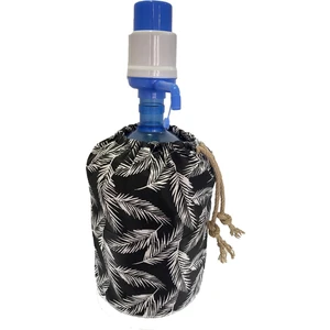 Vip Home Concept Damacana Kılıfı Jüt Büzgü Ipli Yıkanabilir Kılıf-Siyah Tüy