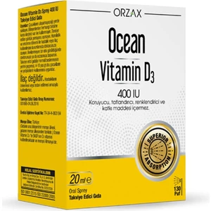 Ocean Vitamin D3 400 Iu 20 ml Sprey 130 Puff