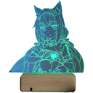 Modiwa Design Vanilla - Nekopara 16 Renk Anime Gece Lambası