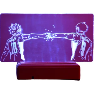 Modiwa Design Haikyuu Kageyama - Hinata 16 Renk Anime Gece Lambası