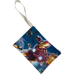 Unisex Iron Man Desenli Portföy Clutch Çanta