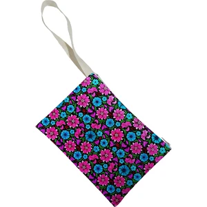 Unisex Çiçek Desenli Portföy Clutch Çanta