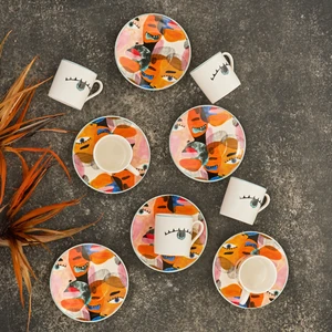 Face 6 Kişilik Kahve Fincan Takımı 80 ml