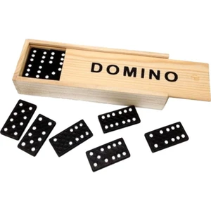 Öğrenci Okul Domino Taşı Seti Ahşap Saklama Kabı Hediyeli Domino