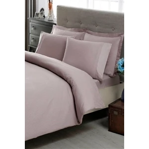 Stripe Lila Çift Kişilik Premium Basic Nevresim Takımı