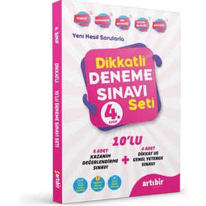 Artıbir Yayınları 4. Sınıf Tüm Dersler Deneme Sınavı Dikkat ve Genel Yetenek Ilaveli (Ciltli)