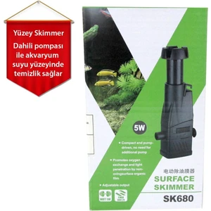 SK-680 Akvaryum Yüzey Temizleyici Filitre