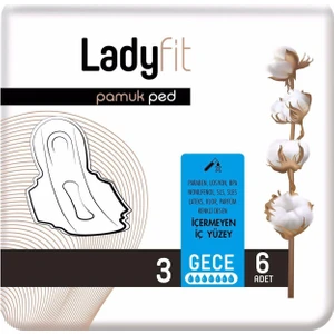 B&S Line Lady Fıt Pamuk Ped Gece 6 Lı