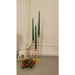 Iv Candles 6lı Zümrüt Yeşili Varaklı Şamdan Mumu