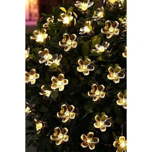 Solar Çiçek 7 Metre 50 LED Işık Zinciri 8 Fonksiyon Güneş Enerjili Solar Çiçek