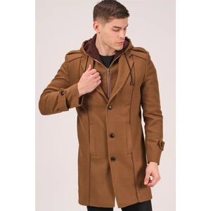 PLT8334 Dewberry Erkek Palto-Koyu Camel