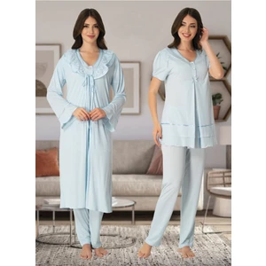 Lohusa Pijama Sabahlık Takım Effort 8024