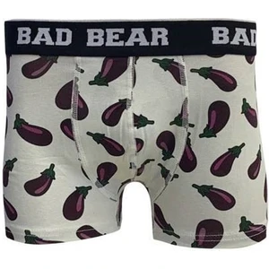 Bad Bear Eggplant Koyu Beyaz Erkek Boxer