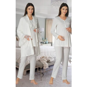Effort 8088 Kadife Lohusa Pijama Sabahlık Takım