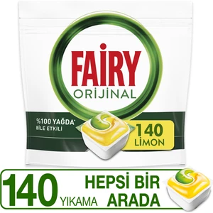 Hepsi Bir Arada Bulaşık Makinesi Deterjanı Tableti / Kapsülü Limon Kokulu 140 Yıkama