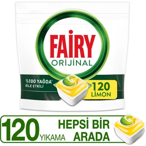 Hepsi Bir Arada Bulaşık Makinesi Deterjanı Tableti / Kapsülü Limon Kokulu 120 Yıkama