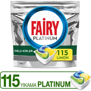 Platinum Bulaşık Makinesi Deterjanı Tableti / Kapsülü Limon Kokulu 115 Yıkama