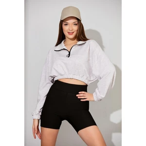 Alexander Gardi Alexandergardı Fermuarlı Crop Sweatshirt (B22-11000)