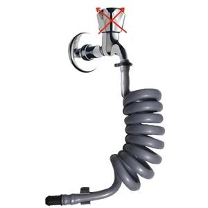Spiral Wc Taharet Hortumu Duvar Sabitlemeli Kelepçeli Yeni Ürün 110 Cm