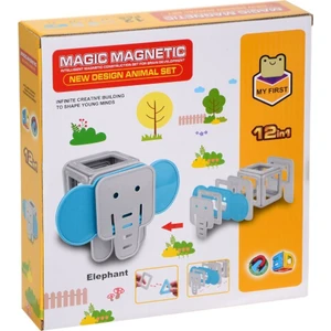 Birlik Toys JH8983 Birlik, Manyetik Fil Blok Seti 12 Parça