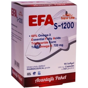 New Life Efa S-1200 Balık Yağı Içeren Takviye Edici 90 Kapsül