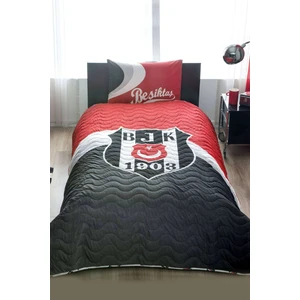 Beşiktaş  Logo Lisanslı Tek Kişilik Yatak Örtüsü Taç