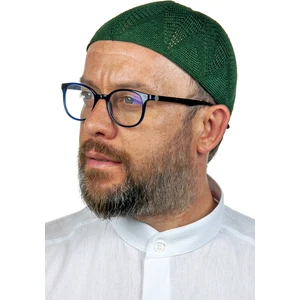 İhvan Online Berra Çelik Örme Dantel Namaz Takkesi Yeşil 1 Adet