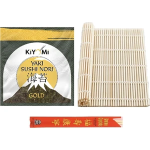 Kaitatuya Organik Bambu Sushi Mat + Doğal Nori Sushi Yosunu