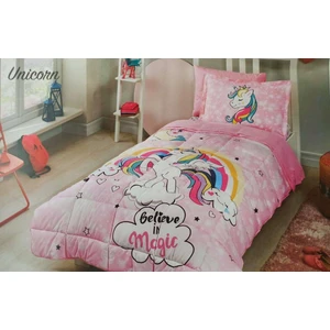 Unicorn Pembe Lisanslı Uyku Seti Tek Kişilik