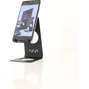 - Metal Telefon Standı - Telefon Tutucu - Şarj Standı - Metal - Siyah - SPHS1BL