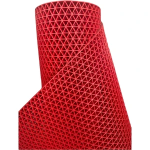 Zmat Yıldız-Mat Kaymaz Islak Zemin Paspası Eni 90 cm Kalınlık 6 mm Kırmızı
