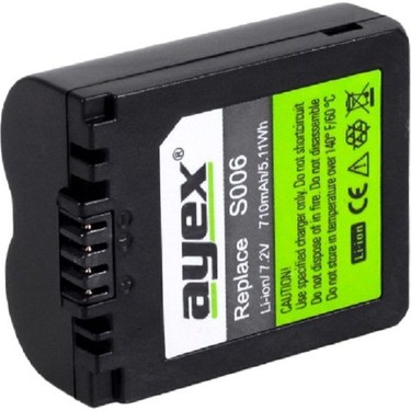 Ayex CGA-S006E Batarya Panasonic Dmc-Fz7, FZ35, FZ38, FZ50 Fiyatı