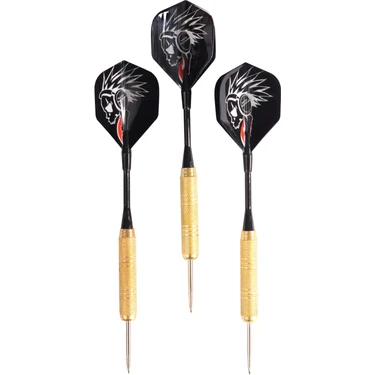 Delta 18 Gr. Dart Oku (3’lü Set) - Çelik Uç + Pirinç Gövde + Renkli Kanat - Dart Oku