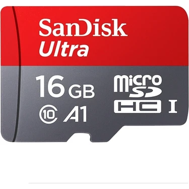 Sandisk A1 16GB Hafıza Kartı  - Gri+Kırmızı (Yurt