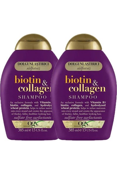 Organix Biotin & Collagen Şampuan 385 ml X2 Adet