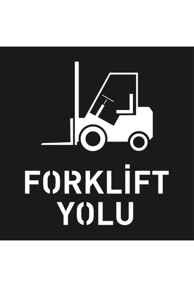 İleri Trafik Boyama Şablonu Forklift Yolu Kompozit 100X100CM