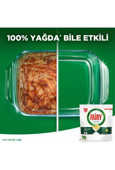 Fairy Hepsi Bir Arada Bulaşık Makinesi Deterjanı Tableti / Kapsülü Limon Kokulu 140 Yıkama