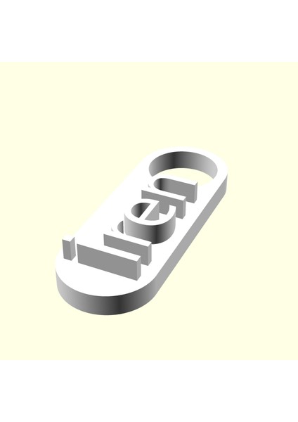 Iren Kişiye Özel Üretim Zincirsiz Anahtarlık Sevgiliye Eşe Hediyelik Tag Askı Organik Plastikten