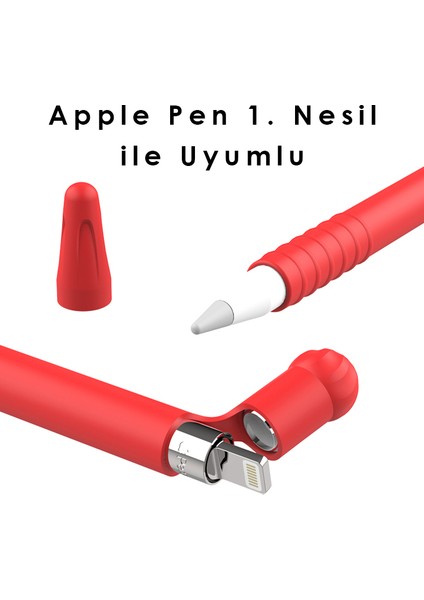Apple Pencil 1. Nesil Uyumlu Silikon Koruma Kılıfı Siyah fırsatları