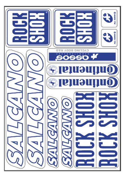 Salcano Bisiklet Sticker Set Mavi