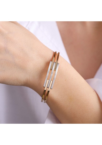 Kaburga Altın Kelepçe Bilezik Üç Sıra fiyatları