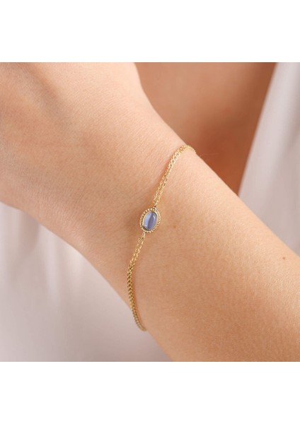 Altın Vintage Bileklik Opal Blue fiyatları