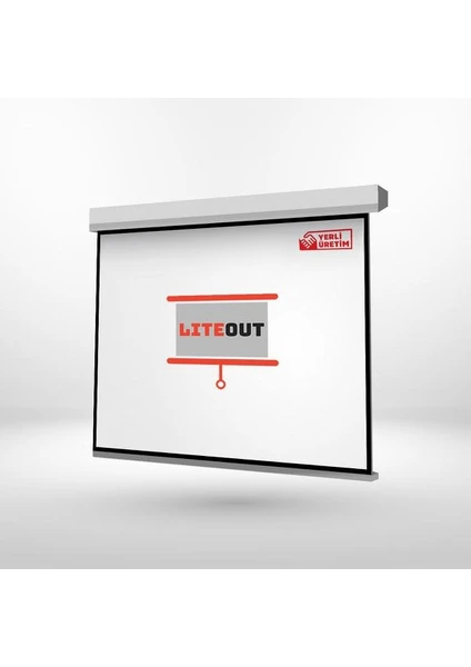 LiteOut 200x150 cm Motorlu Kumandalı Projeksiyon Perdesi